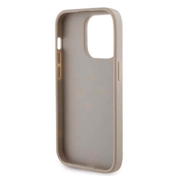 Skal till iPhone 15 Pro - Guess Perforated Leather 4G (GUHCP15LPSP4LGD) - Guld