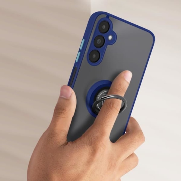 Taske til Samsung Galaxy A05s - AVIZAR - Ringrip - Metalring - Standfunktion - Blå Blå