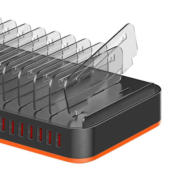 Latausasema 180W 15 USB-porttia 3.5A Tuki ja Tuuletin Musta