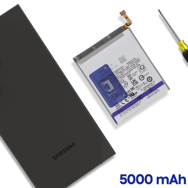 Intern Batteri - SAMSUNG - Galaxy S24 Ultra - 5000mAh - Lithium Ion - Sort Svart