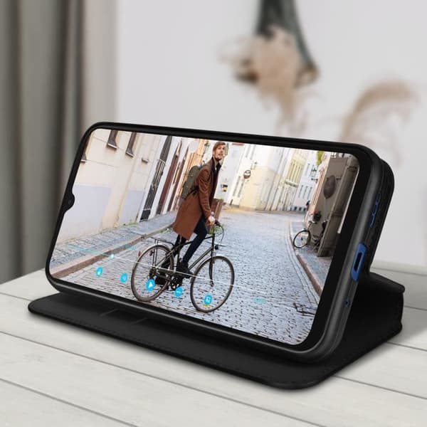 Cover - AVIZAR - Xiaomi Redmi 10A - Folio - Videounderstøttelse - Sort Svart