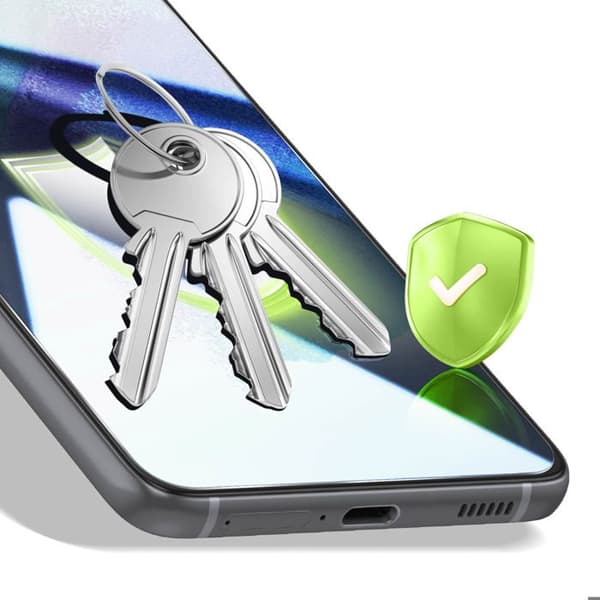 Härdat glas för Samsung Galaxy S21 FE Skydd 9H Stötsäker Mayaxess Transparent Vit