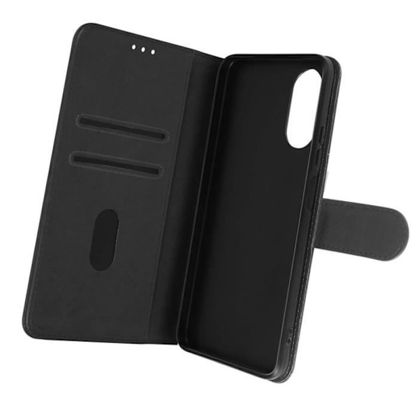 Taske til Oppo A17 - AVIZAR - Tegnebog og Video Support - Sort Svart