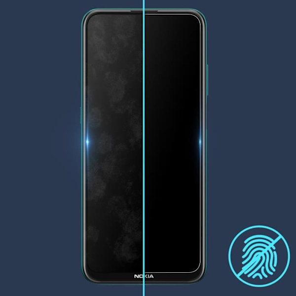 Suojakalvo - Nokia - X10/X20 - 9H karkaistu lasi - Ultra ohut - Läpinäkyvä valkoinen Klar vit