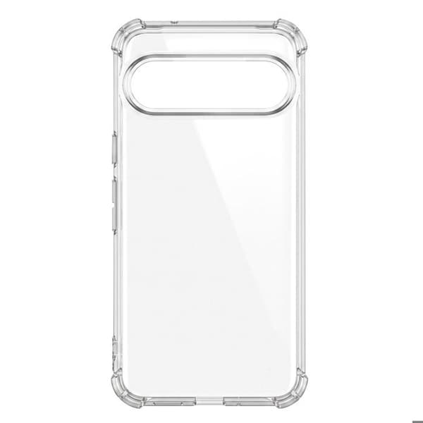 Silicone cover til Google Pixel 11 Pro med forstærkede hjørner, gennemsigtig Vit