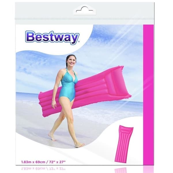 Bestway - Uppblåsbart strandmadrass 183 x 69 cm (rosa) Rose