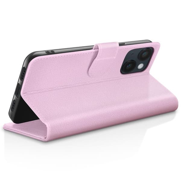 Plånboksfodral för iPhone 14 med stöd och magnetflik Zanaé Rosa Rosa