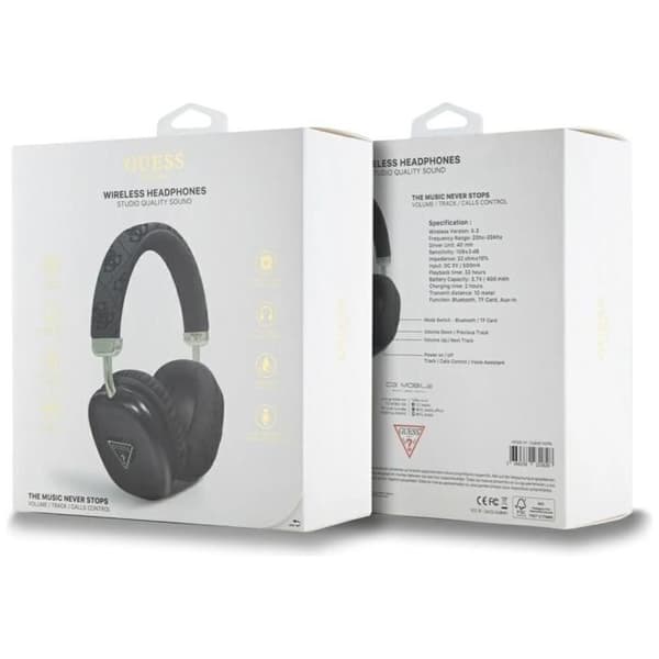 Trådløse Stereo Bluetooth 5.3 Hovedtelefoner 4G Triangle Guess Sort Svart