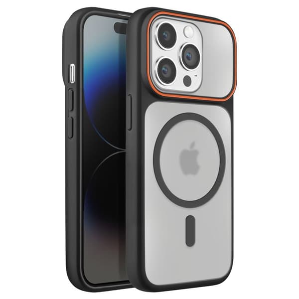 iPhone 14 Pro Cover Bi-Material Design MagSafe Kompatibel Sort Svart
