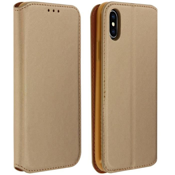 iPhone X fodral Folio plånboksskydd Classic Edition gyllene gyllene