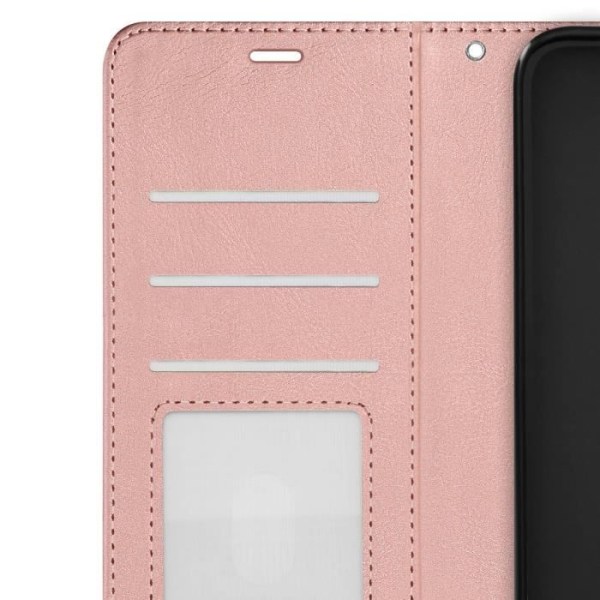 Etui til iPhone 15 Pungholder Funktion med håndledsrem Mayaxess Pink Champagne