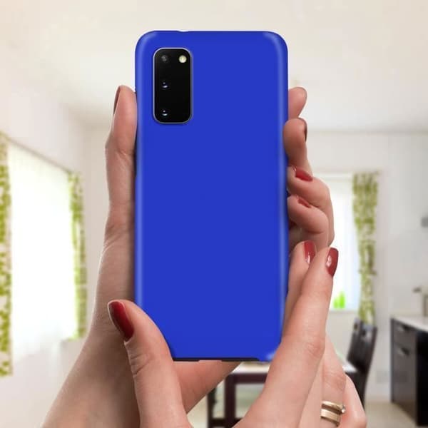 Coque - Samsung - Galaxy S20 - Rigid Bagbeskyttelse - Blød Frontbeskyttelse - Blå Blå