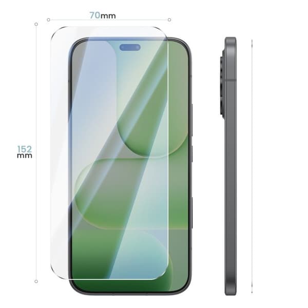 Skærmbeskyttelse til Honor 600 Lite Ultra-tynd 0.3mm 9H Stødabsorberende Transparent Vit