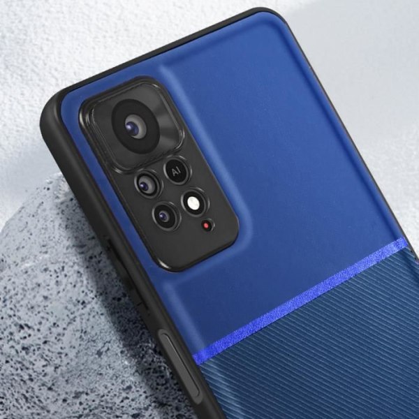 Etui til Xiaomi Redmi Note 11 Pro 5G hårdt med blød kontur stødsikker Blå Blå