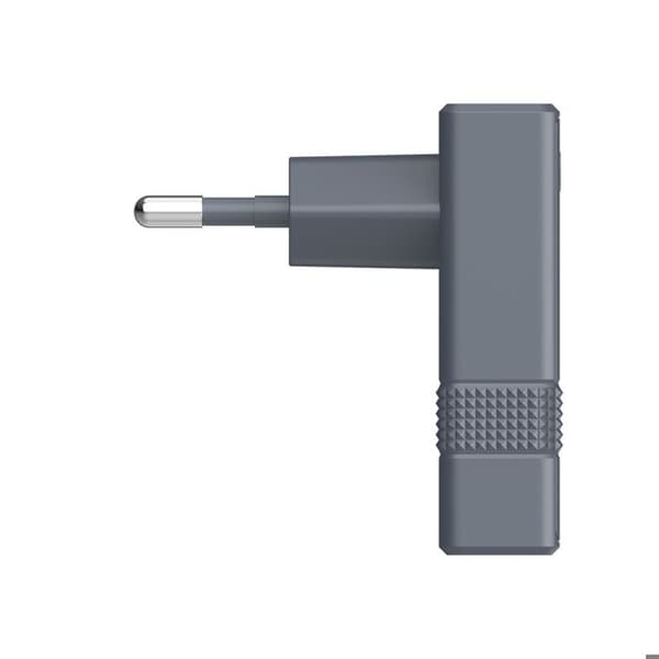 Strømforsyning - FORCE POWER - 30W PD GaN - USB-A + USB-C - L-formet kompakt - 100% genanvendt plastik Grå