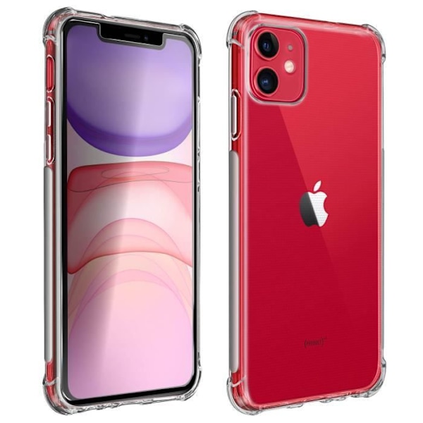 Suojapakkaus - AVIZAR - iPhone 11 - Pehmeä Kuori - 9H Karkaistu Lasi - 360° Suojaus Klar vit