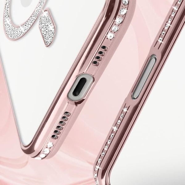 Diamond Case iPhone 16 Pro Max MagSafe Contour Rhinestone Pink Champagnelle Rosa