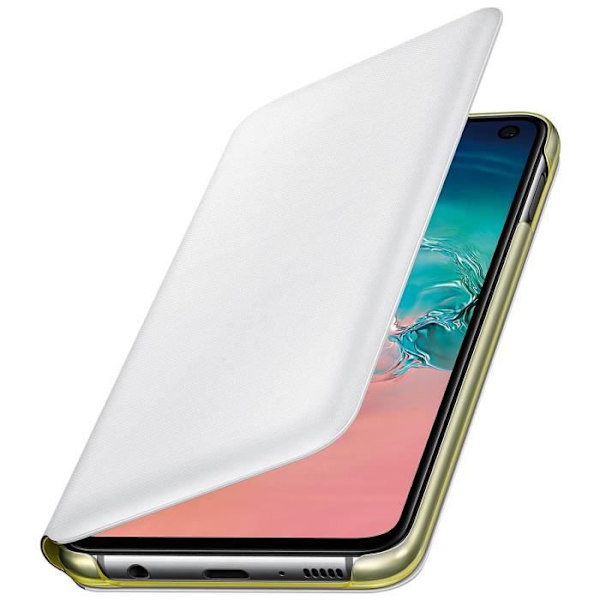 Housse - Samsung - Galaxy S10e - LED View Cover - Læder - Hvid - Kortholder Vit