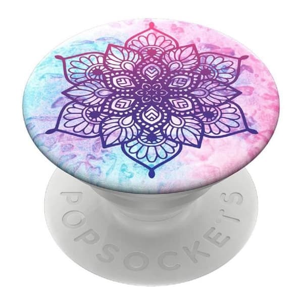 Smartphone tilbehør - POPSOCKETS - PopGrip Rainbow Nirvana - Udtrækkelig - Let - Video støtte Vit