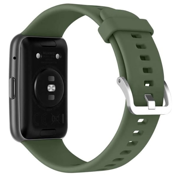 Armband för Huawei Watch Fit 2 - AVIZAR - Slitstark silikon - Rem med hål - Mörkgrön Grön