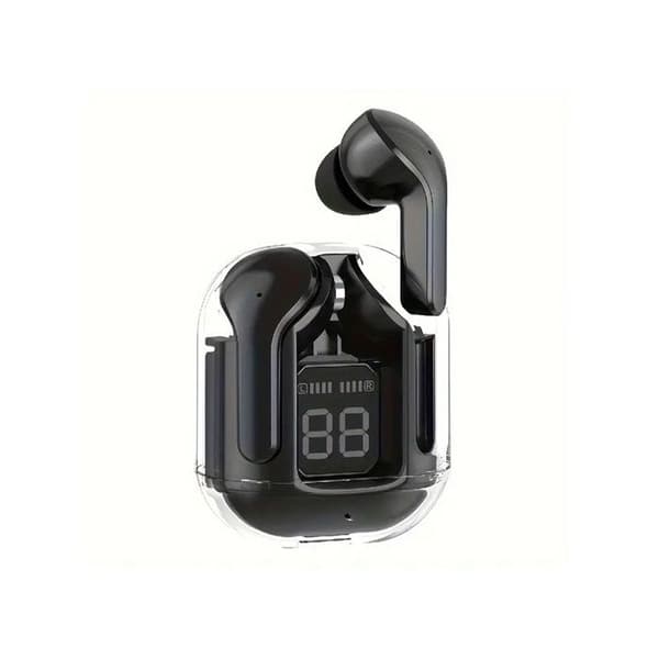 Trådløse Bluetooth 5.3 TWS Øretelefoner Cristal Model med LED-display Sort Svart