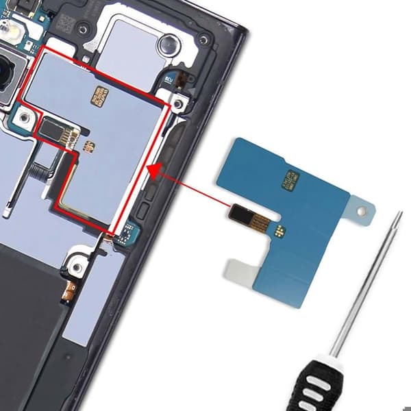 Nappe Antenne UWB til Samsung Galaxy S23 Ultra Reparationsdel Blå Blå