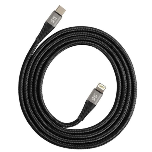 USB C til Lightning-kabel - BLUESTAR - 1,2m - 2,4A strømforsyning - Hurtigopladning 27W - Sort Svart