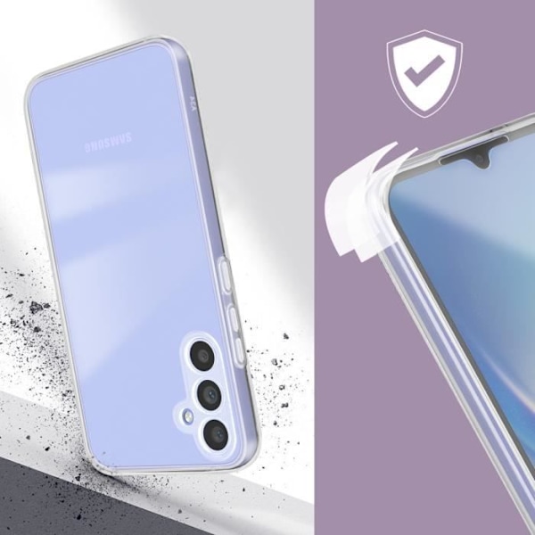 360° fodral kompatibelt med Samsung A34 5G Transparent fodral