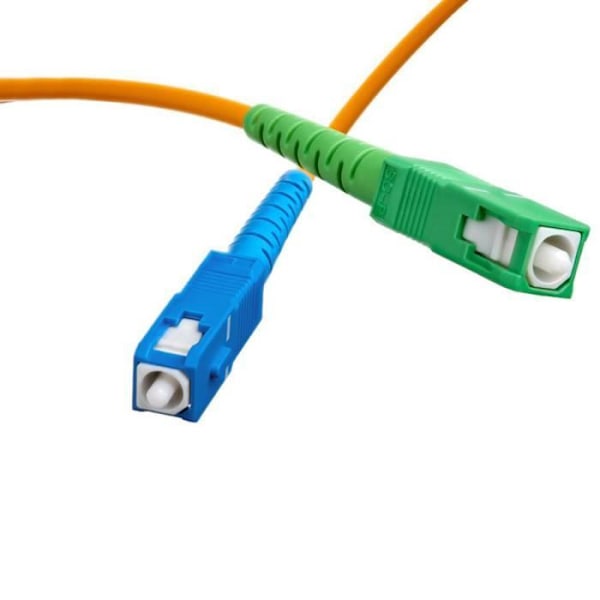 Kabel Fiberoptisk SC/APC Hane/Hane Free Monomode 2m Kraft Blå Grön
