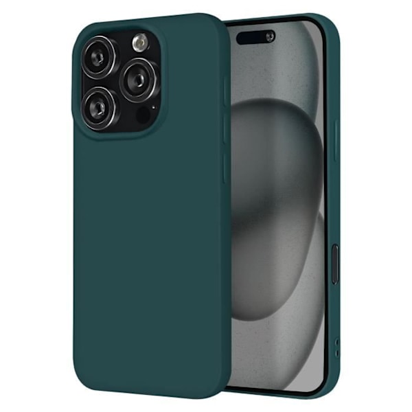 Kotelo iPhone 16 Pro Maxille - AVIZAR - Silikoni - Mattapinta - Tummanvihreä Grön