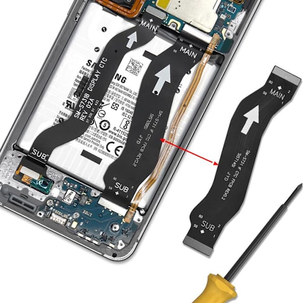 Hovedforbindelseslag til Galaxy S25 FE Bundkort Sort Svart