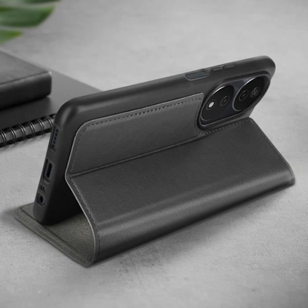 Etui til Honor 90 Smart Flip Card Holder og Video Support Bigben Black Svart