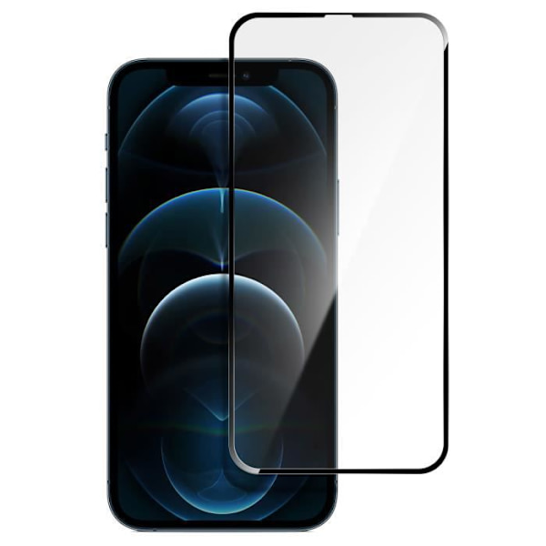 Beskyttelsesfilm - AVIZAR - iPhone 12 Pro Max - 5D Full HD hærdet glas - Modstand 9H - Anti-fingeraftryk Svart