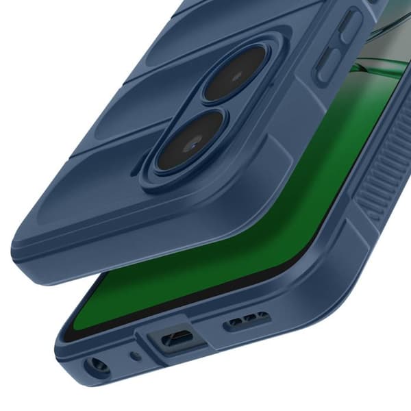 Silikonfodral för Oppo A5x med strukturerad blå design Blå