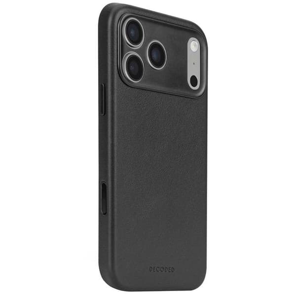 MagSafe Cover - DECODED - iPhone 17 Pro - Læder af fuld kvalitet - Stødabsorberende - Høj kvalitet finition Svart