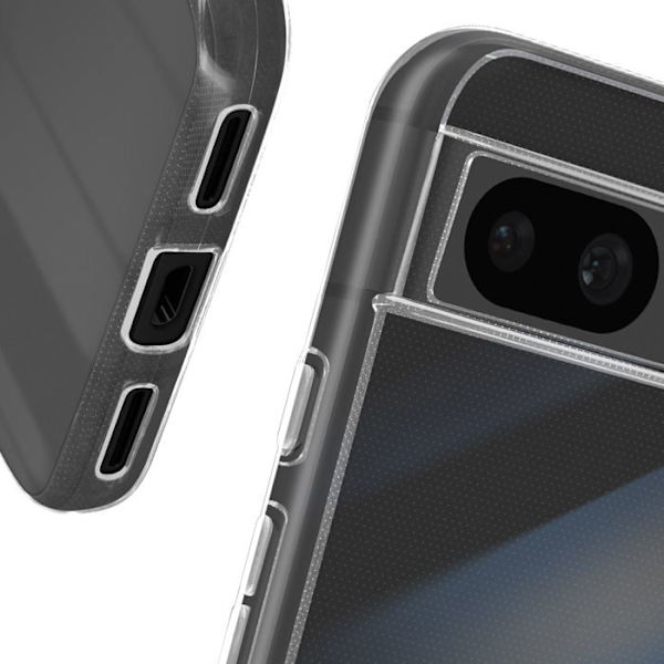 Beskyttelsespakke til Google Pixel 8A - MAYAXESS - Blødt etui og 9H hærdet glas - Gennemsigtig Transparent