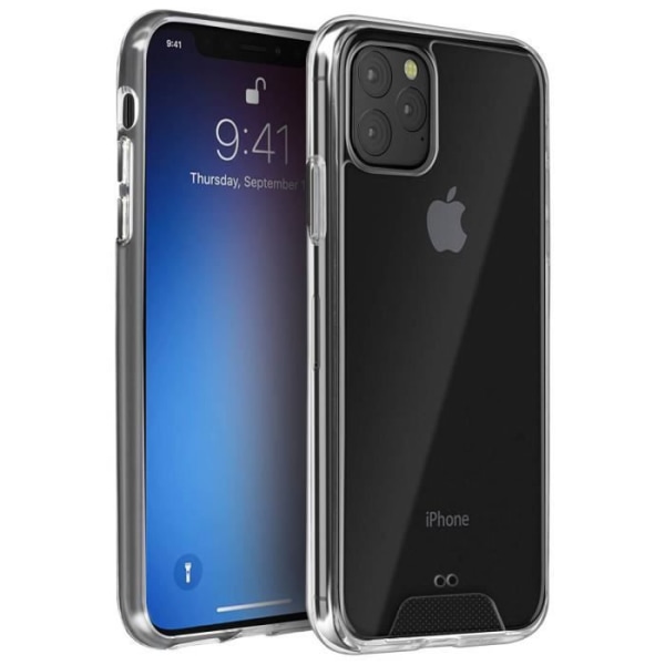 Kuori - Bi-materiaali - iPhone 11 Pro Max - Kirkas - Kova suoja - Pehmeä silikoni geeli Transparent