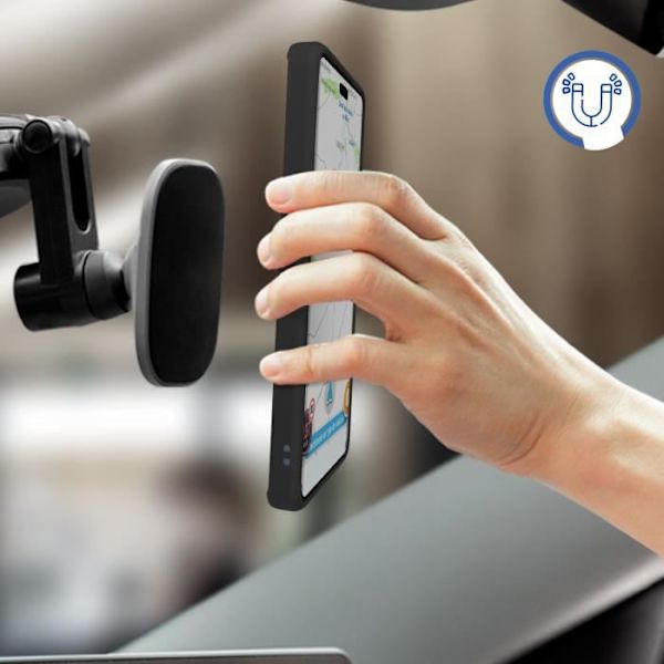 Xiaomi 13 Lite Skyddsfodral - AVIZAR - Bi-material - Metallring - Videostöd - Svart Svart