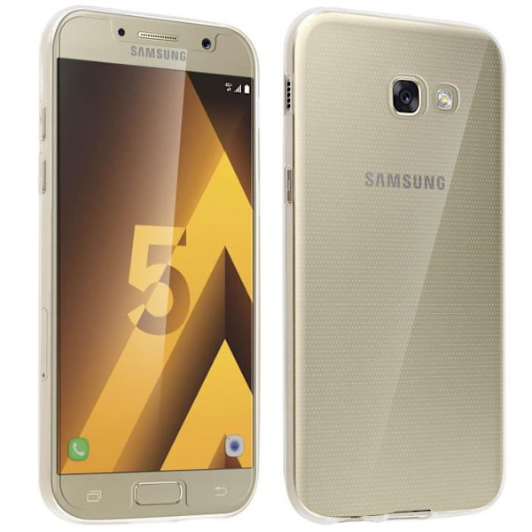 Pack 360 Skyddsfodral + Transparent härdat glasfilm för Samsung Galaxy A5 2017 Transparent