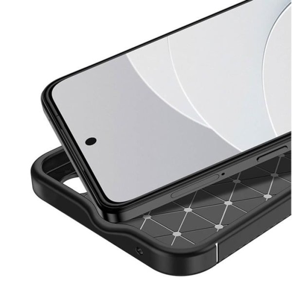 Cover til Google Pixel 8 Silikone Carbon Fiber Classic Carb Series Sort Svart