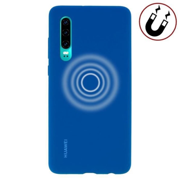 Coque - HUAWEI - P30 - Semihård - Magnetisk system - Mørkeblå Nattblått