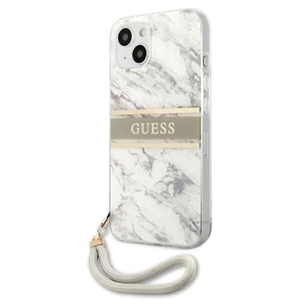 Guess Marble Strap - kotelo iPhone 13 Minille (harmaa) - 3666339023034