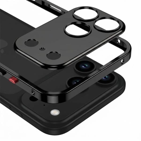 Beskyttelsesdesign til iPhone 18 Pro Stødabsorberende med Indbygget Kamerabeskyttelse Sort Svart