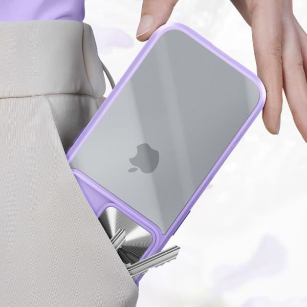 Fodral för iPhone 16 Pro - AVIZAR - Skjut kameraskydd - QI-kompatibelt - Lila Lila