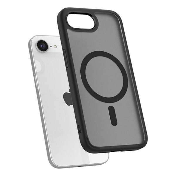 Coque MagSafe til iPhone 16e Slagfast Robust Ultra Hybrid Mag Spigen SGP Sort Svart