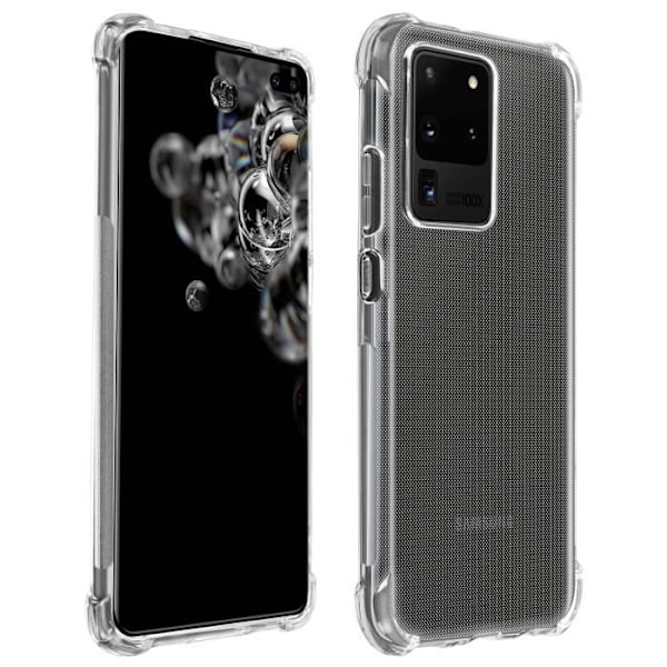 Coque - Akashi - Galaxy S20 Ultra - Joustava - Iskunkestävä - Läpinäkyvä Valkoinen Klar vit