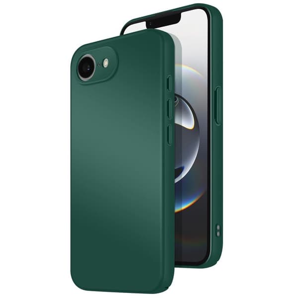 Cover - ADVARSE - iPhone 16e - Soft-Touch - Semi-stiv silicone - Mørkegrøn Grön