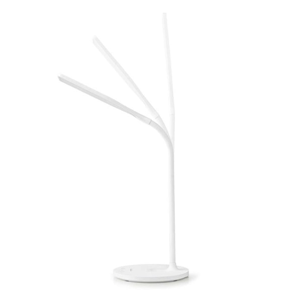 LED skrivebordslampe med dimmer og trådløs oplader 10 W Nedis hvid Vit