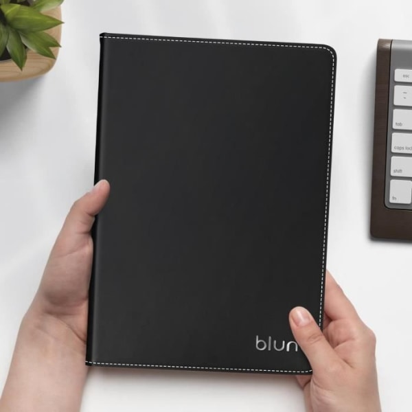 Universal Tablet Case 10 inches - BLUN - Black - Support Function - Storage Spaces - Velvet svart