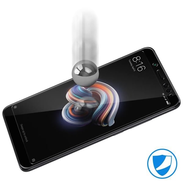 Skyddsfilm - AVIZAR - Xiaomi Redmi Note 5 - 9H härdat glas - Helt skydd - Reptålig Svart